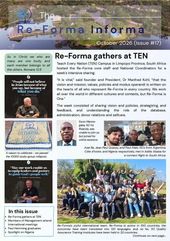 Greetings from Team Re-Forma